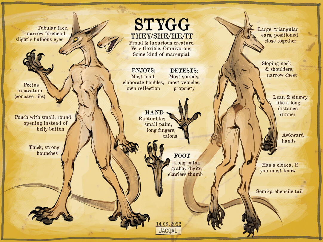 Stygg reference sheet