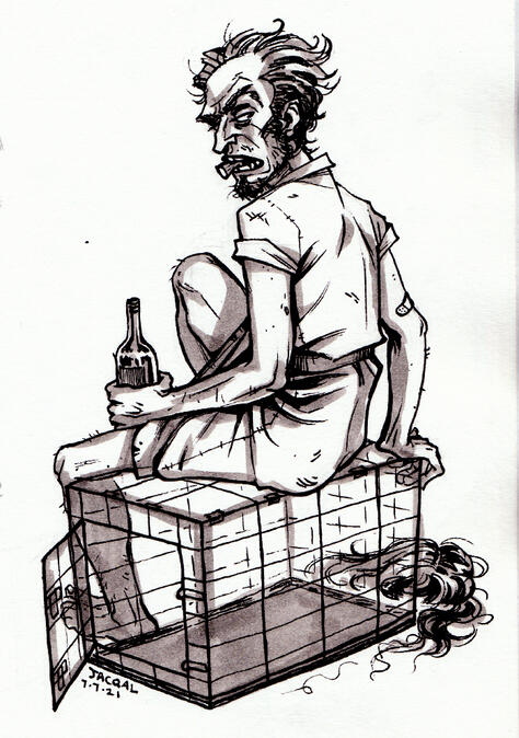 Nurse Olaf (brush pen, fineliner, marker)