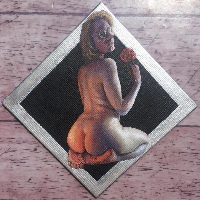 Bottom, 2021 (acrylic, 4&quot;)