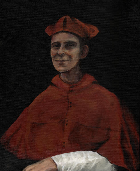 The Cardinal, 2021 (acrylic, A4)